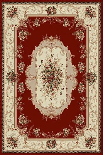 Covorexpert Lotos Carpet 507-201, Red, 8 Mm Thread, Anti-Allergic, Living Room, Bedroom