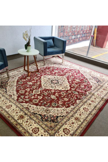 Lotos Carpet 1540-200, Grena, Red, 8 Mm Thread, Anti-Allergic, Living Room, Bedroom