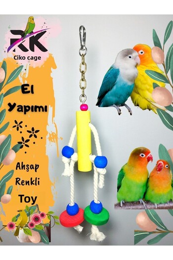 Ciko Kafes Wooden Cockatiel Toy
