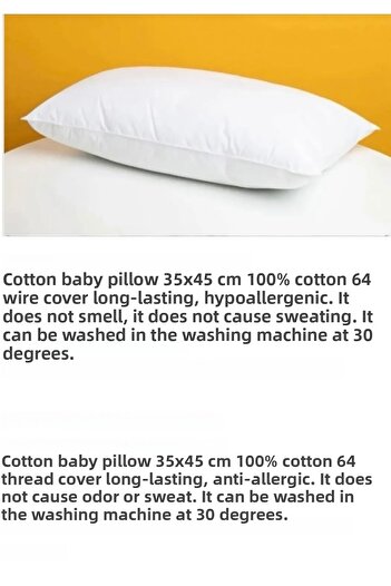 She&Co Cotton Baby Pillow 2 Pack