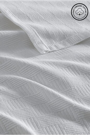 VESSİNOHOME Pike Double 100% Cotton Small Checkerboard Patterned Bedspread Hotel Type Luxury Pike White