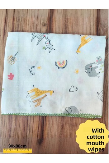 Bebella 100% Cotton Muslin Baby Blanket - Single Layer and Multi-Purpose Gift Summer