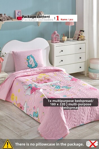 Eponj Home Multi-Purpose Blanket Single Unicorn Dreams Pink