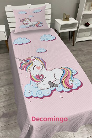 dekomingo Cloudy Unicorn Baby and Kids Base Pique Set