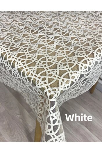 Blue Home Lux Lace Look Erasable Non-Slip Liquid-Proof Non-Perforated Pvc Tablecloth