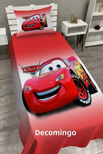 dekomingo Red Floor Car Baby and Child Base Pique Set