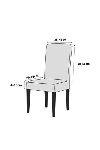 uzhanem Velvet Chair Cover Chair Cover (Package Content: 6 Pieces)