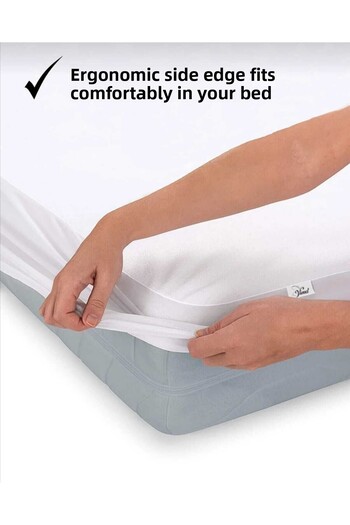 AYHOME 200 X 200 Cm Extra Large Double Waterproof Mattress Protector Cotton White