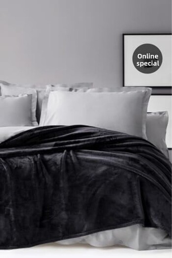 STOREMAX Snshop Olenna Double Wellsoft Blanket Anthracite 467437