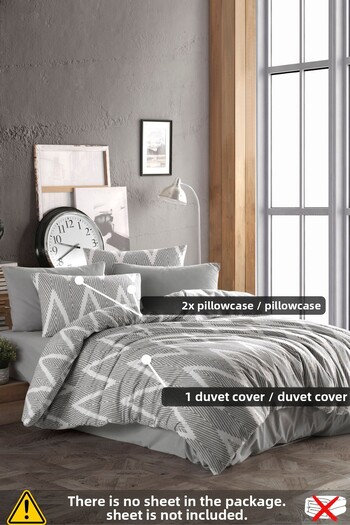 Eponj Home Gray Oliva Double Duvet Cover Set
