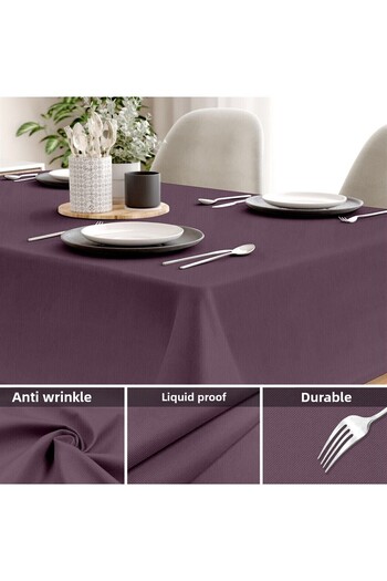 Evim Canvas Purple Liquid Proof Stain Resistant Table Cloth