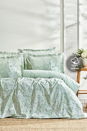 Yataş Andressa Ranforce Double Duvet Cover Set - Sage