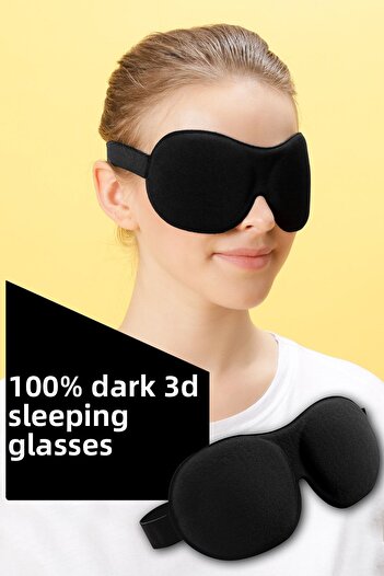 Viscofoam Sleeping Goggles Sleeping Headband 3D Sleeping Goggles Black