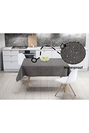 Sfr Home by FİSKOS Fiber Lined PVC Oilcloth Tablecloth - Erasable, 50-d