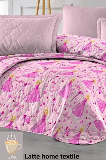 LATTE TEKSTİL Single Quilted Patterned Bedspread - Multi-Purpose, Flat White, 155X230 cm