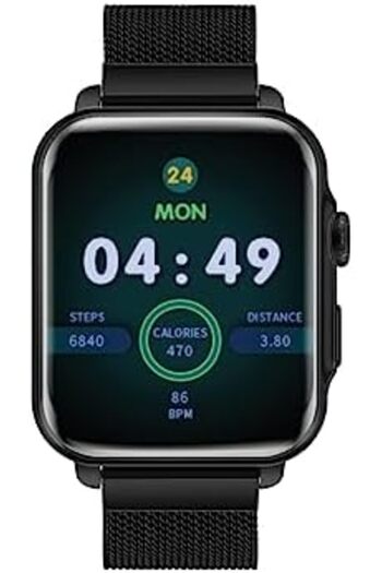 Promate Fitness Smart Watch, 37 Sports Modes Bluetooth Fitness Watch with 1.8 IPS Display, 100 Watch