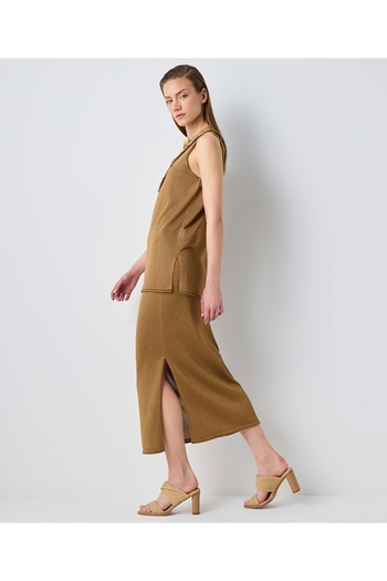 İpekyol Lurex tricottage with knitted stripes