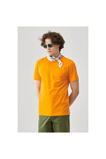 Lee Lightweight Men's Orange Crew Neck T-Shirt