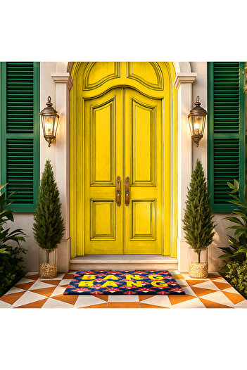 Zsa Zsa Zsu Kerala Coir Door Mat 45X75 cm Yellow