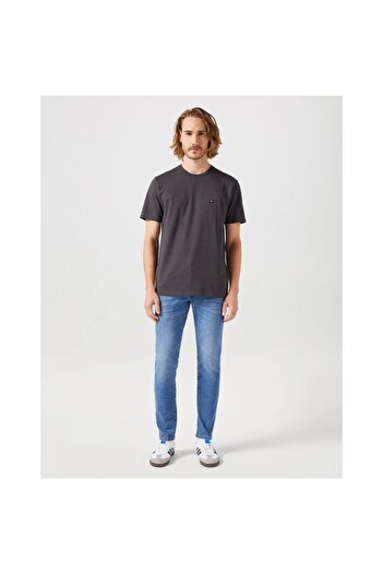 WRANGLER Ανδρικό μπλουζάκι με μαύρη στρογγυλή λαιμόκοψη