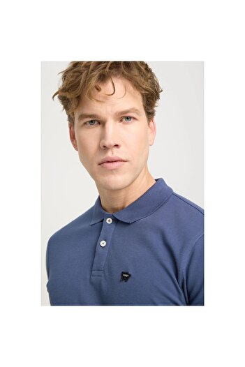 WRANGLER Navy Blue Men's Polo - Short Sleeve T-Shirt W7D5K4XX2TXZ8