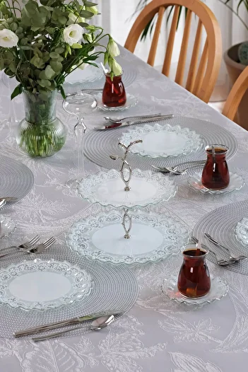 Glore Platinum Marche Gilded Glass Cookie Holder