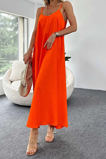 Balenbi Women's Aerobin Fabric Adjustable Strap Long Dress 1099