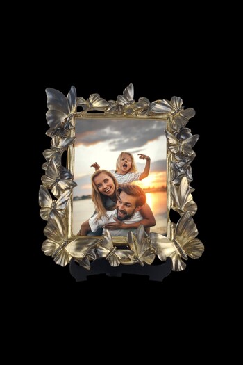 AYDİZAYN Butterfly Patterned Polyester Photo Frame