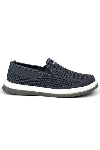 KAJILA Men's Gray Very Light Knitwear Laceless Flexible Lightweight Daily Casual Sneaker Sports Shoes
