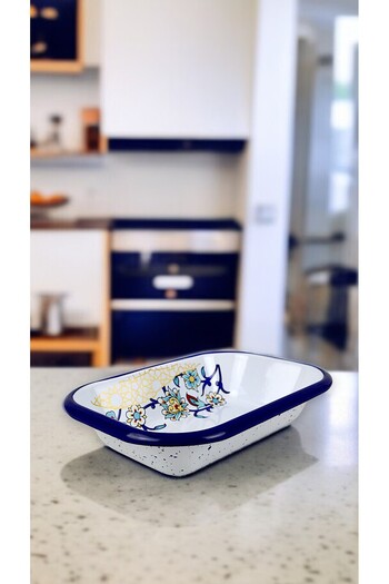 İnci Emaye No. 13 Enameled Square Plate Appetizer Breakfast Camping Picnic