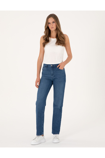 Pierre Cardin Mavi Straight Fit Jean Pantolon 50313219-VR036