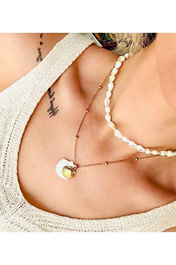 Markiz Takı Oyster Necklace 45 cm
