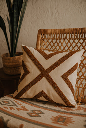 Rell Home Ethnic Patterned Punch Pillow Cushion Cover