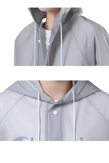 Generic Raincoat For Men And Women Portable Eva Rain Coats Reusable Rain Poncho