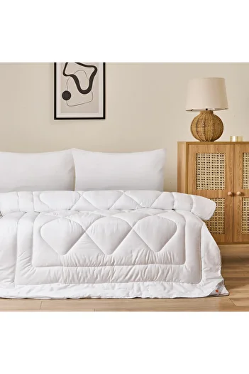 Evidea Soft Single Cotton Microgel Quilt - White - 155X215 cm