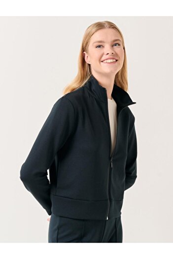 Jimmy Key Black Turtleneck Long Sleeve Knitted Jacket