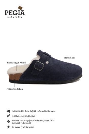 Pegia Women's Fur Lined Sabo Slippers 215538