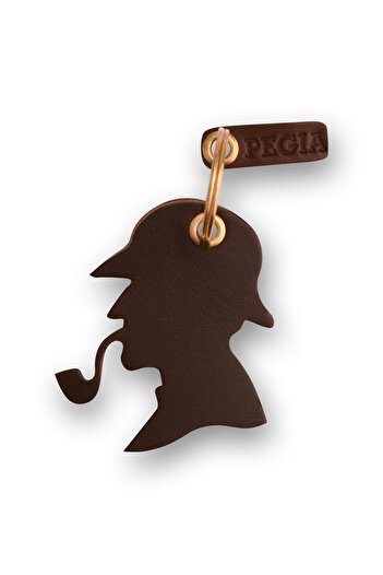 Pegia Holmes Leather Keychain 25an37