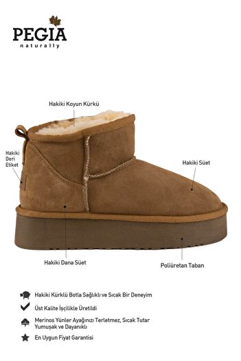 Pegia Cizme din shearling cu talpă înaltă 191300