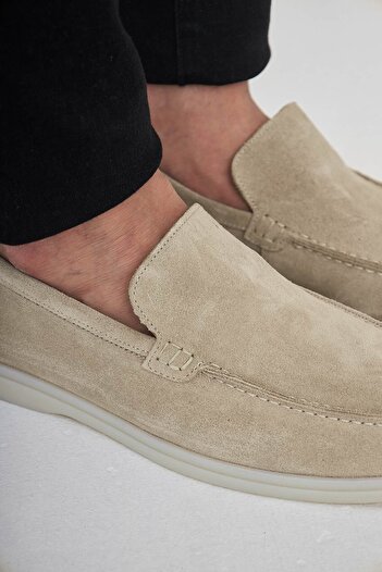 Pegia Hakiki Süet Erkek Düz Loafer 500911