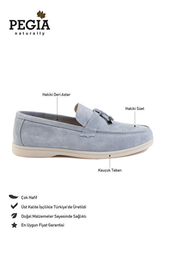 Pegia Γνήσιο Suede Ανδρική αγκράφα Loafer 500910