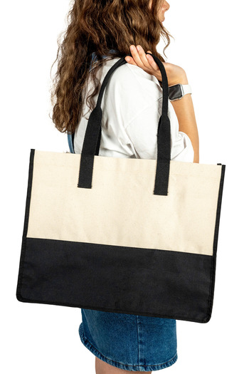 Pamusan Natural Elite Canvas Tote Bag Beach Bag Large Capacity Shopping Bag Women's Casual Shoulder Bag