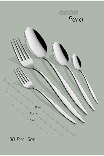 on-on Pera 30 Piece Fork Spoon Set 18/10