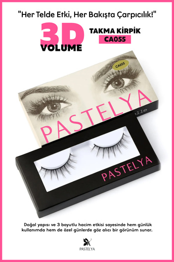 Pastelya 3D Etkili Tekli Takma Kirpik – Günlük ve Özel Günler İçin İdeal CA055