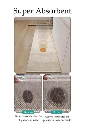 Generic 2-piece Kitchen Mat And Carpet Set, Non-slip Quick-drying Diatom Mud Floor Mat 40*60 40*120cm
