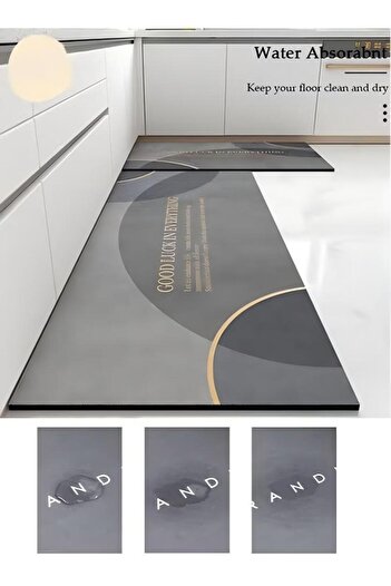 Generic 2-piece Kitchen Mat And Carpet Set, Non-slip Quick-drying Diatom Mud Floor Mat 40*60 40*120cm