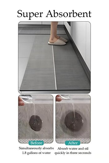 Generic 2-piece Kitchen Mat And Carpet Set, Non-slip Quick-drying Diatom Mud Floor Mat 40*60 40*120cm