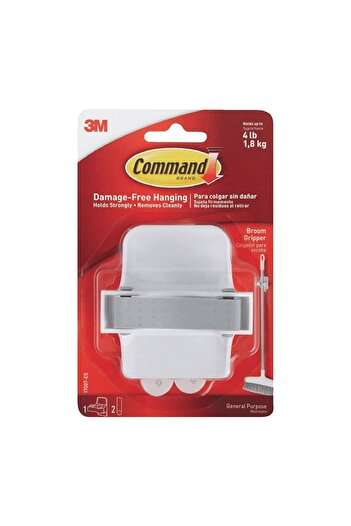 3M Command Broom Gripper 2mi0031 – 9.25x4x1.75 In, Wall Mount, Damage-free Hold