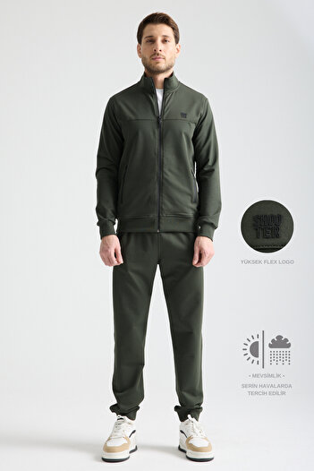Shooter Sportswear Σετ ανδρικής φόρμας Luxe Άνετη εφαρμογή με μανσέτες μίνιμαλ λογότυπο