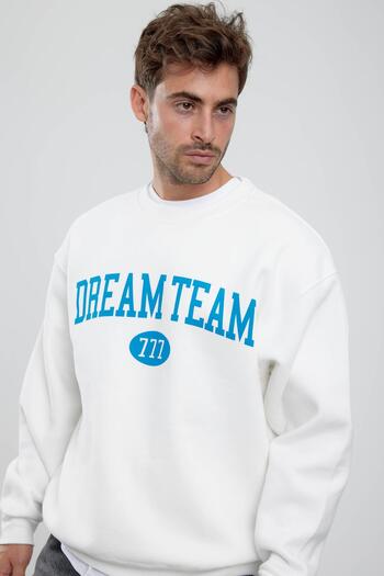 NOMARC Біла Dream Team з написом Біла толстовка